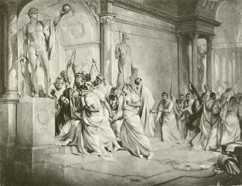 Julius Caesar. III näytös - Scene I (syväpaino) tekijältä Felix Octavius Carr Darley