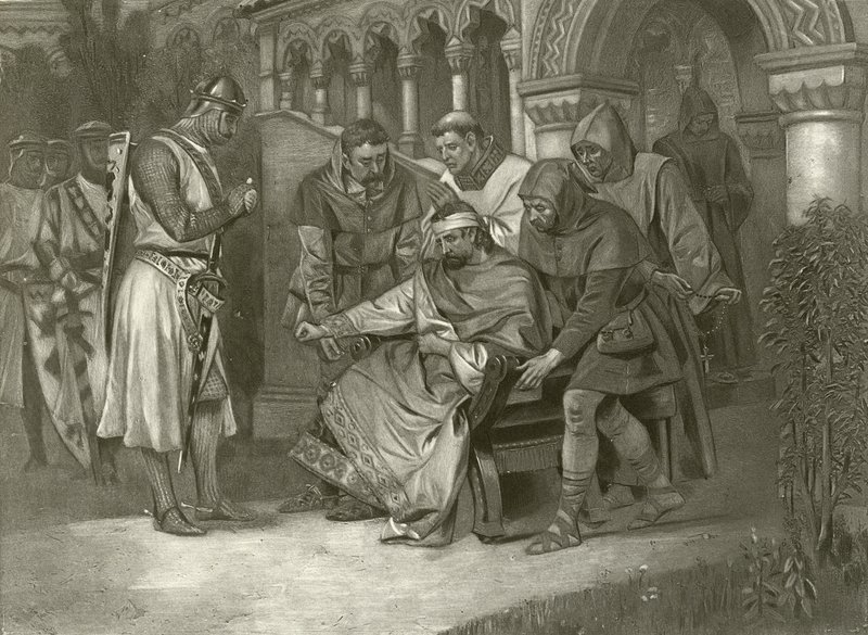 Kuningas Johannes. V näytös, kohtaus VII (syväpaino) tekijältä Felix Octavius Carr Darley