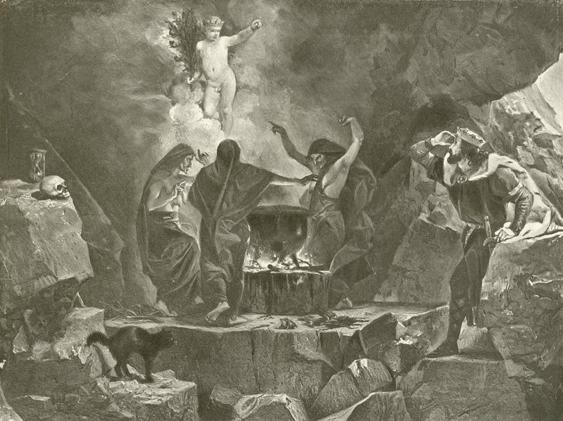 Macbeth. IV näytös, kohtaus I (syväpaino) tekijältä Felix Octavius Carr Darley