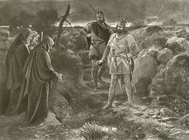 Macbeth. I näytös, kohtaus III (syväpaino) tekijältä Felix Octavius Carr Darley
