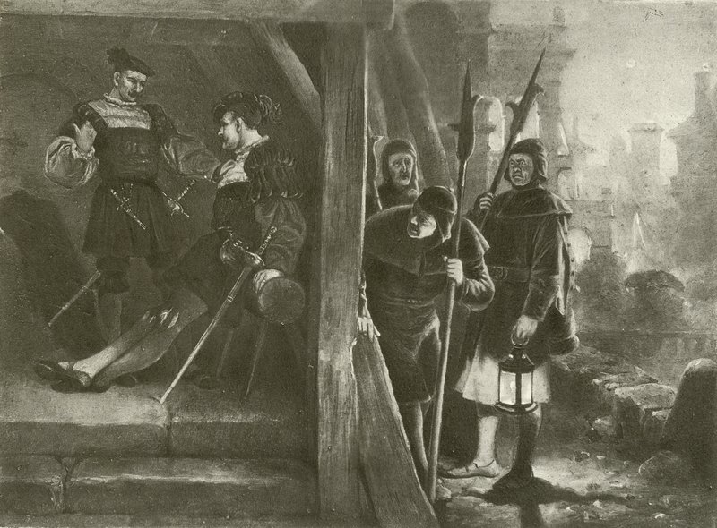 Paljon melua tyhjästä. näytös III - kohtaus III (syväpaino) tekijältä Felix Octavius Carr Darley