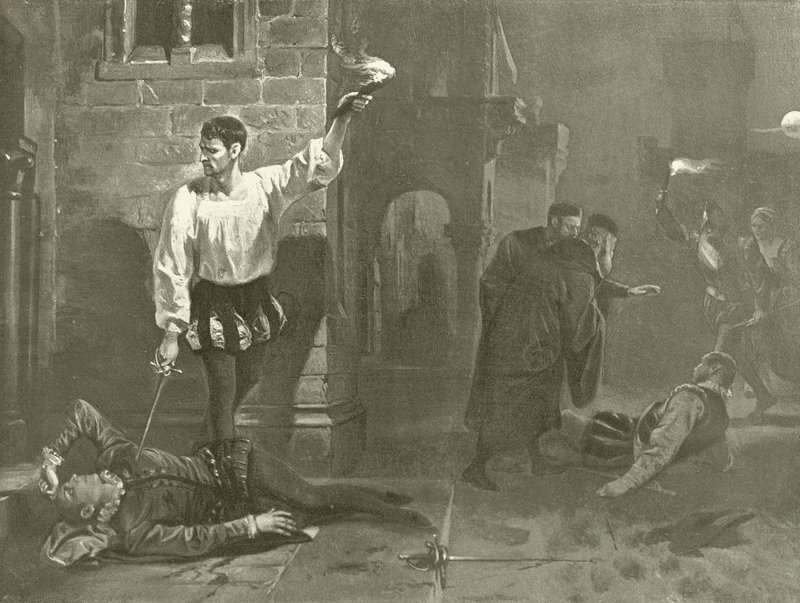 Othello. V näytös, I kohtaus (syväpaino) tekijältä Felix Octavius Carr Darley