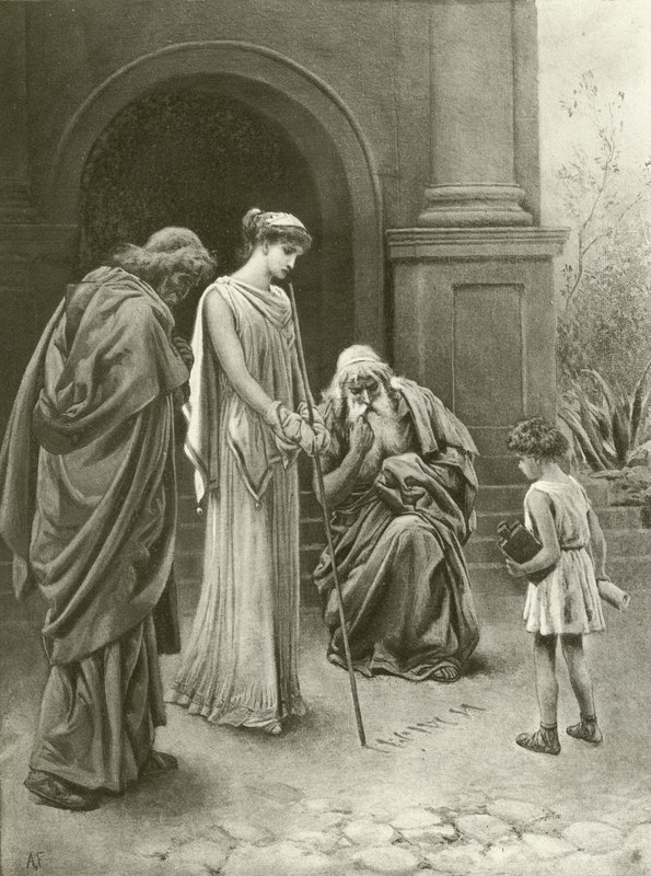 Titus Andronicus. Näytös IV, kohtaus I (kaiverrus) tekijältä Felix Octavius Carr Darley
