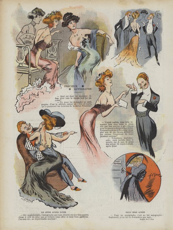 Ilustração para Le Rire (litho colorida) finlandesa tekijältä Ferdinand Sigismund Bac