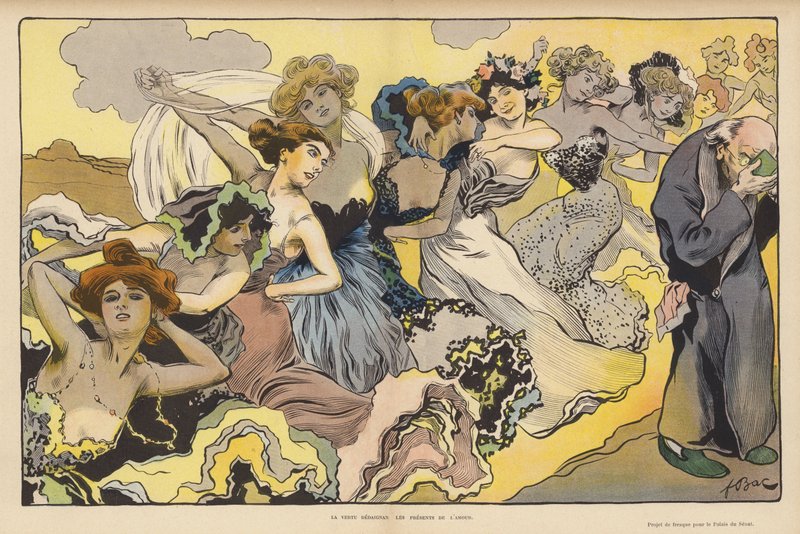 Hyve halveksii rakkauden lahjoja (väri litho) tekijältä Ferdinand Sigismund Bac