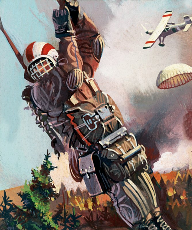 Laskuvarjon tarina: Sky-Divers of the Future tekijältä Ferdinando Tacconi