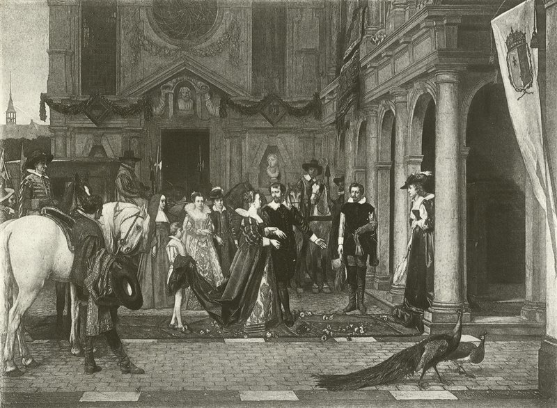 Marie de Medici Rubensin talossa (syväpaino) tekijältä Florent Willems