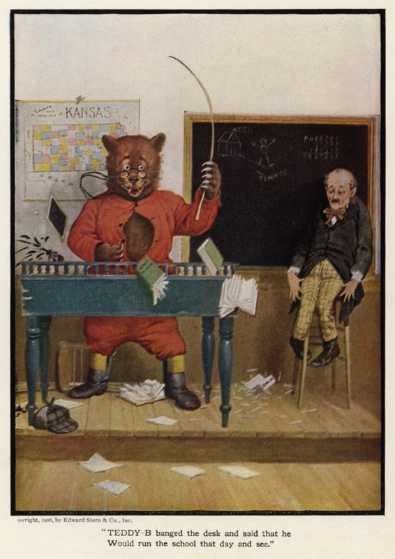 Teddy - B löi pöytää ja sanoi, että hän johtaa koulua sinä päivänä ja katsotaan tekijältä Floyd V. Campbell
