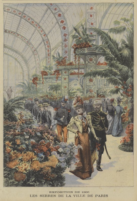 Pariisin kaupungin kasvihuoneet, Exposition Universelle, 1900 tekijältä Fortune Louis Meaulle