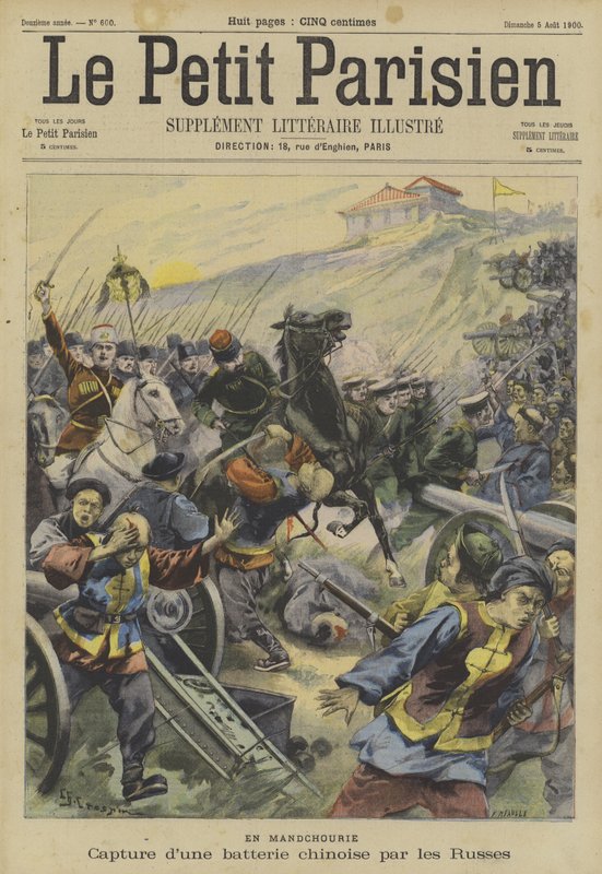Boxer Rebellion: Venäjän joukot valtasivat kiinalaisen patterin Mantsuriassa tekijältä Fortune Louis Meaulle