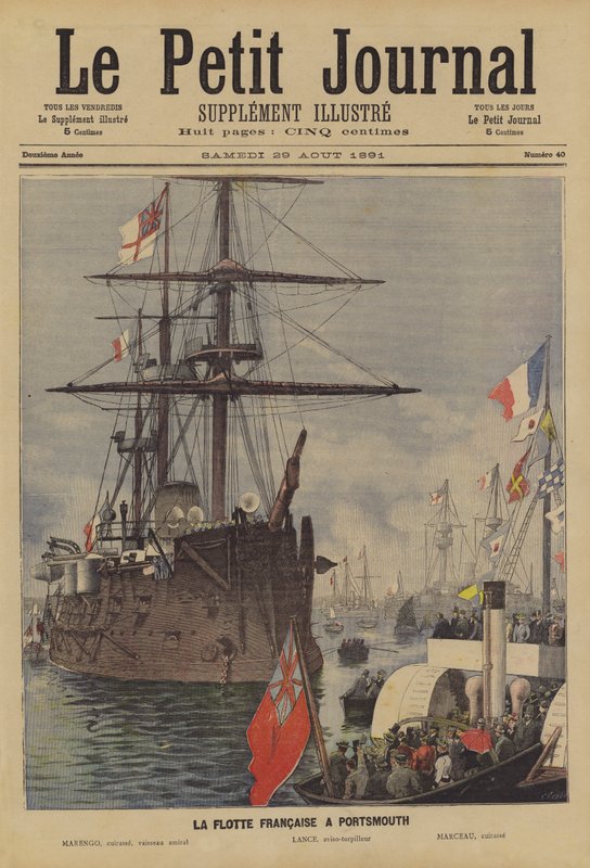 Ranskan laivasto Portsmouthissa tekijältä Fortune Louis Meaulle