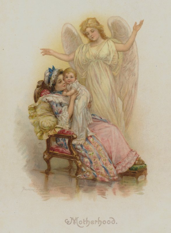 Äitiys (chromolitho) tekijältä Frances Brundage