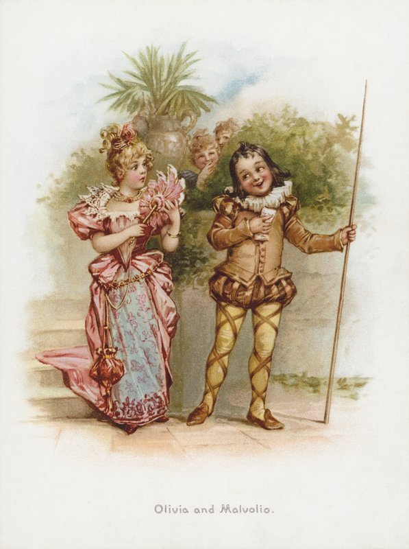 Olivia ja Malvolio (kromoliitti) tekijältä Frances Brundage