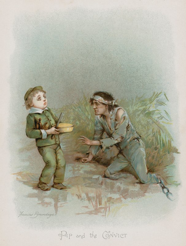 Pip ja vanki (chromolitho) tekijältä Frances Brundage