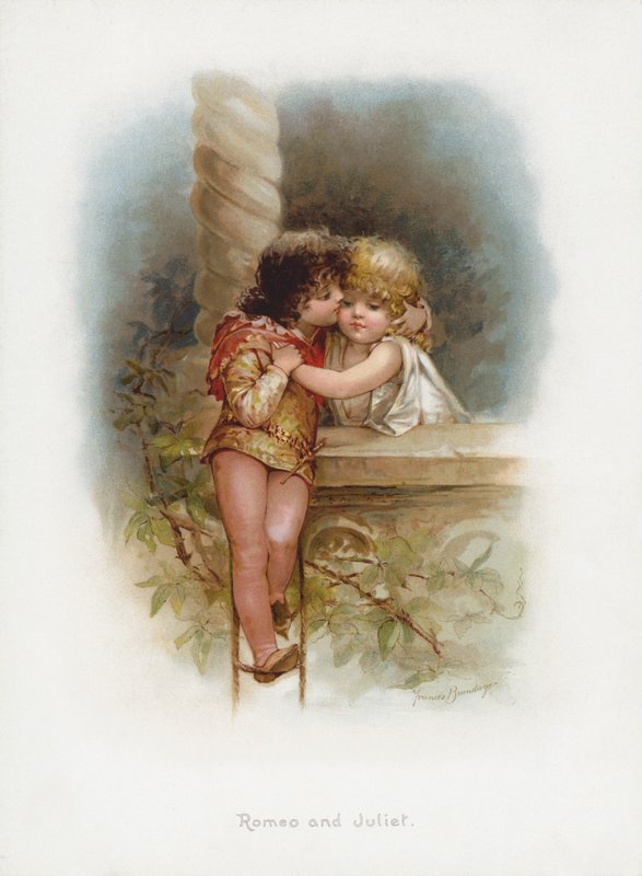 Romeo ja Julia (chromolitho) tekijältä Frances Brundage