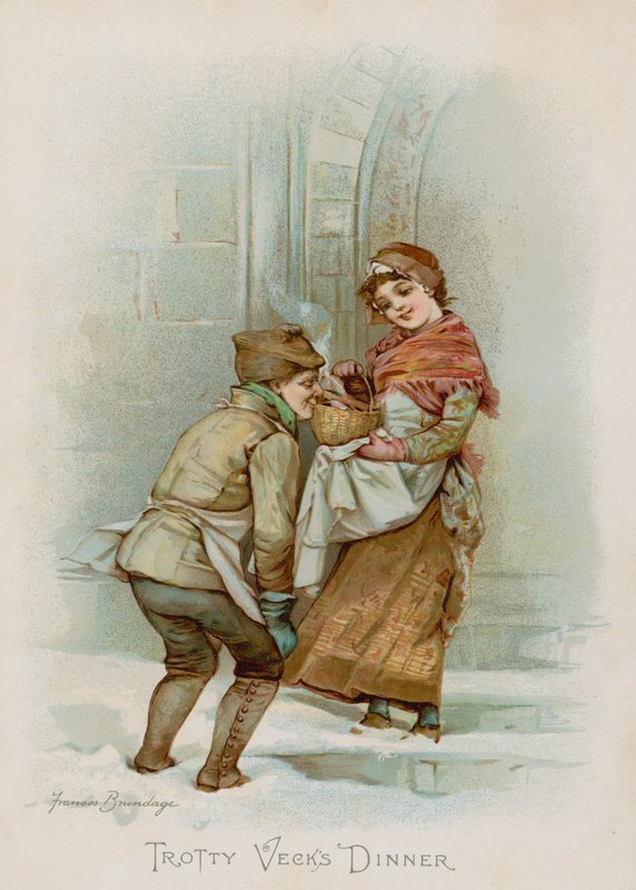 Trotty Veckin illallinen (chromolitho) tekijältä Frances Brundage