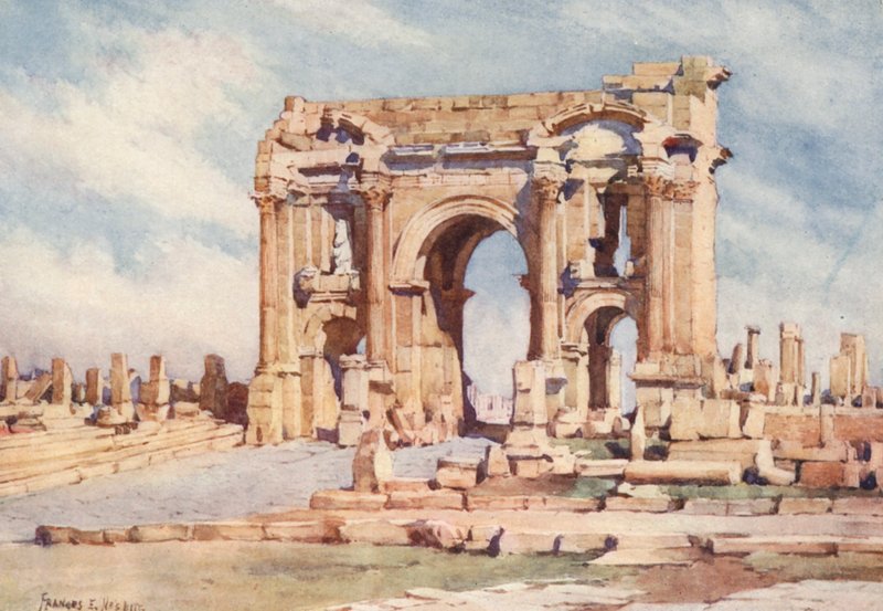Trajanuksen kaari, Timgad (värilitro) tekijältä Frances Nesbitt