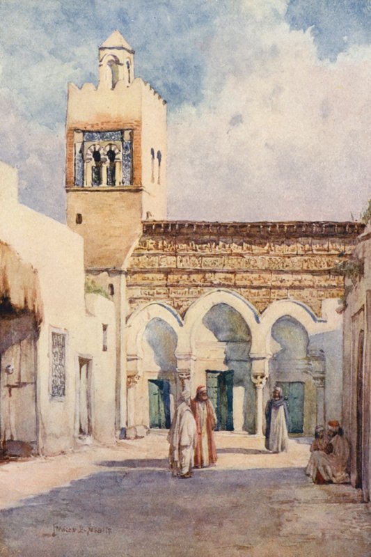 Kolmen oven moskeija, Kairouan (värilitro) tekijältä Frances Nesbitt