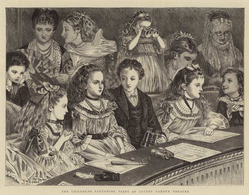 Lasten pantomiimijuhlat Covent Garden Theatressa tekijältä Francis Wilfred Lawson