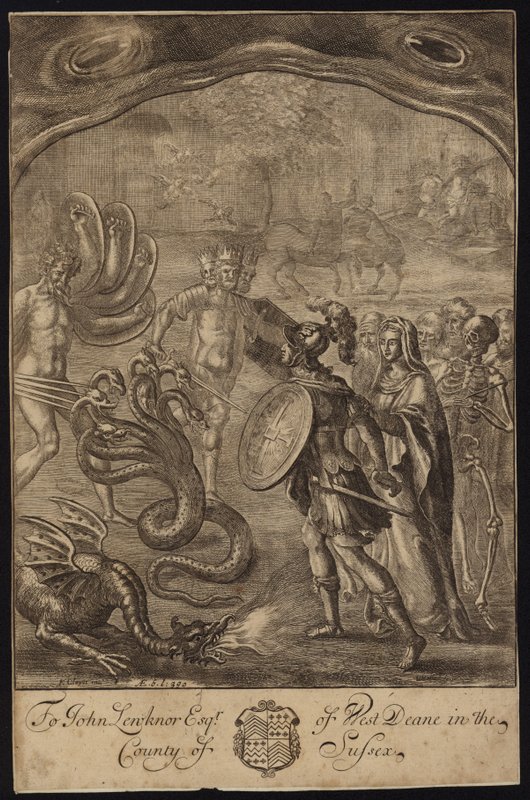 Aeneas, Sybil, kentaurit, Geryon, Briareus, Hydra, Chimaera... tekijältä Francis Cleyn