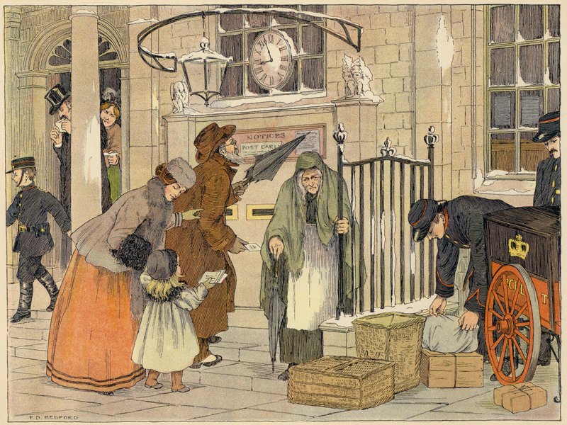 Bedfordin kauppojen kirja: Post Office (värilitro) tekijältä Francis Donkin Bedford
