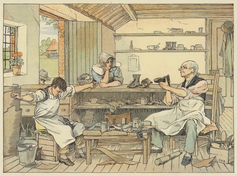 Suutari (värilitografia) tekijältä Francis Donkin Bedford
