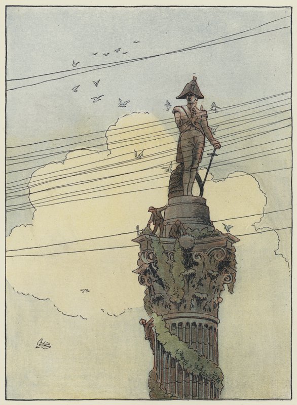 Lontoo: Decorating Nelson (värilitro). tekijältä Francis Donkin Bedford