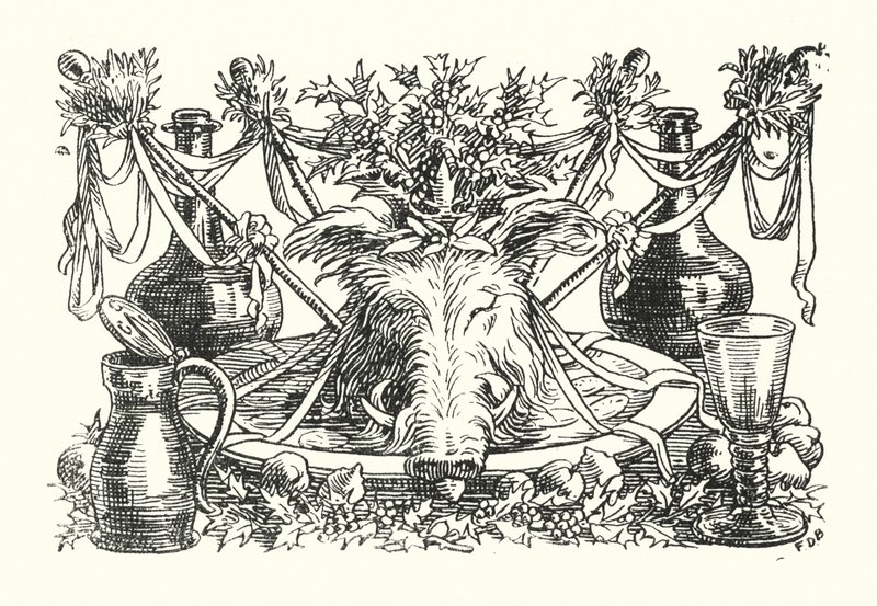 Merrie England: Lord of Misrule (litografia). tekijältä Francis Donkin Bedford