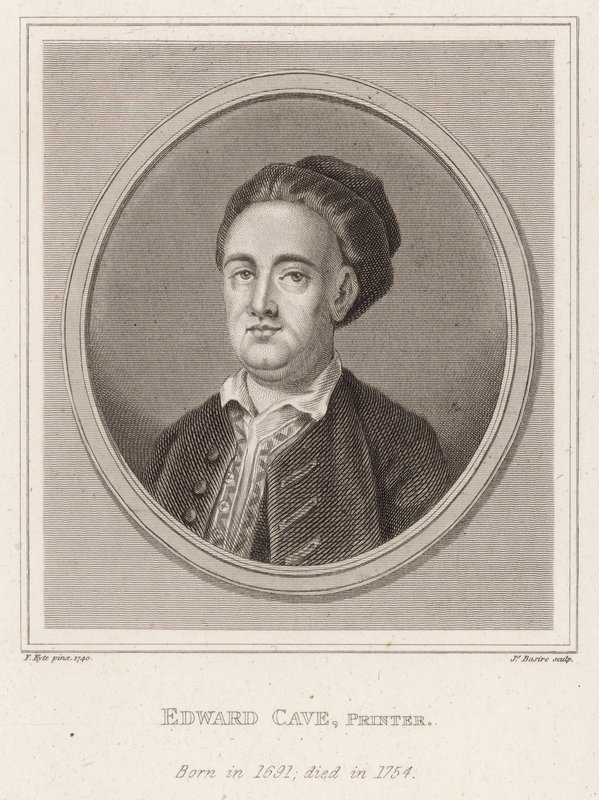 Edward Cave, kirjapaino, syntynyt 1891, kuollut 1754 tekijältä Francis Kyte