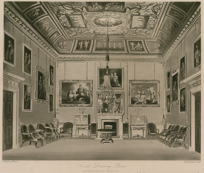 Toinen olohuone, Buckingham House tekijältä Francis Phillip Stephanoff