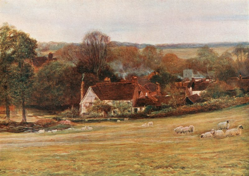 Miltonin mökki ja puutarha, Chalfont St Giles tekijältä Francis S. Walker
