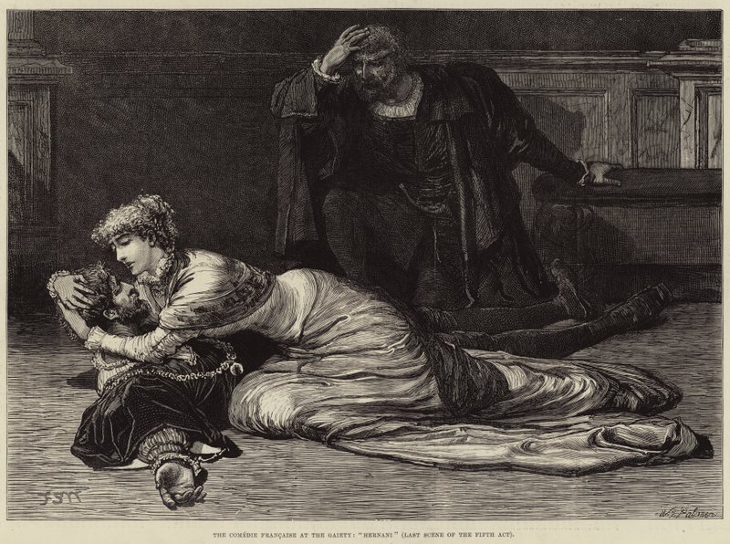 The Comedie Francaise at the Gaiety, Hernani, Viidennen näytöksen viimeinen kohtaus tekijältä Francis S. Walker