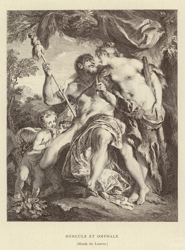 Hercules ja Omphale tekijältä Francois (after) Boucher
