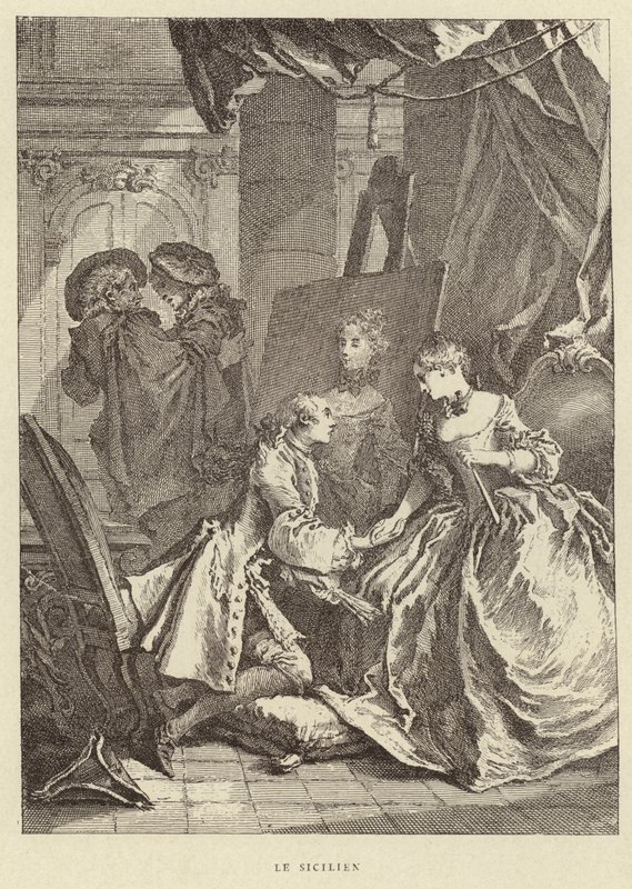 Sisilialainen (kaiverrus) tekijältä Francois (after) Boucher
