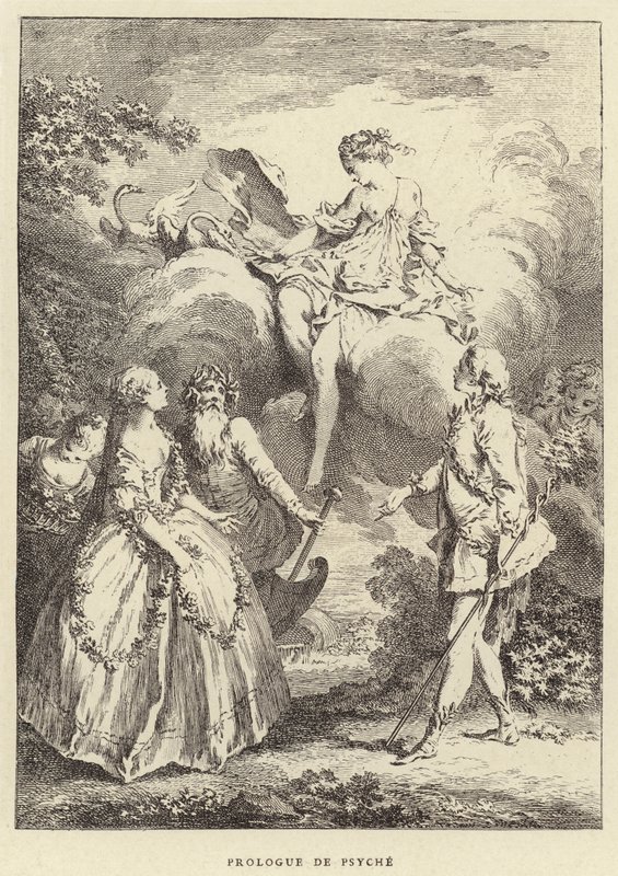 Prologue de Psyche (kaiverrus) tekijältä Francois (after) Boucher