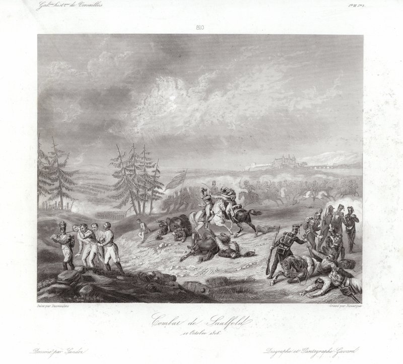 Taistelu Saalfeldistä tekijältä Francois Augustin Desmoulins