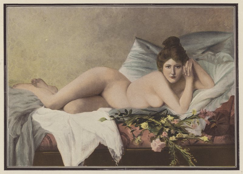 Haalistuneet kukat rakastajalta (väri litho) tekijältä Francois Maurice Lard