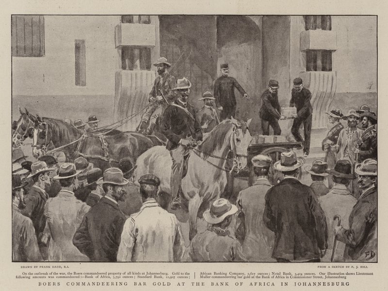 Boers komentaa Bar Goldia Bank of Africassa Johannesburgissa tekijältä Frank Dadd