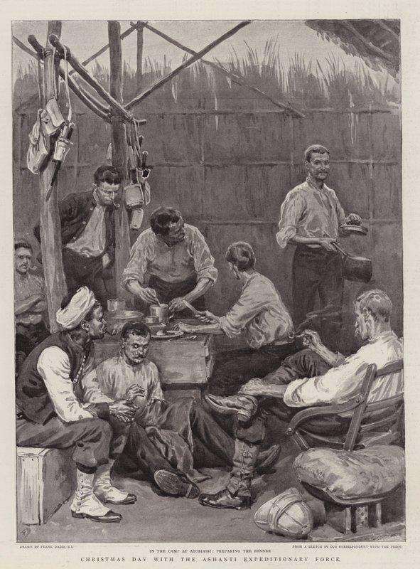 Joulupäivä Ashanti Expeditionary Force -joukon kanssa tekijältä Frank Dadd