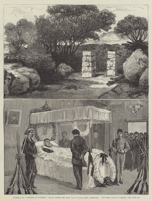 Garibaldin hautajaiset Caprerassa tekijältä Frank Dadd