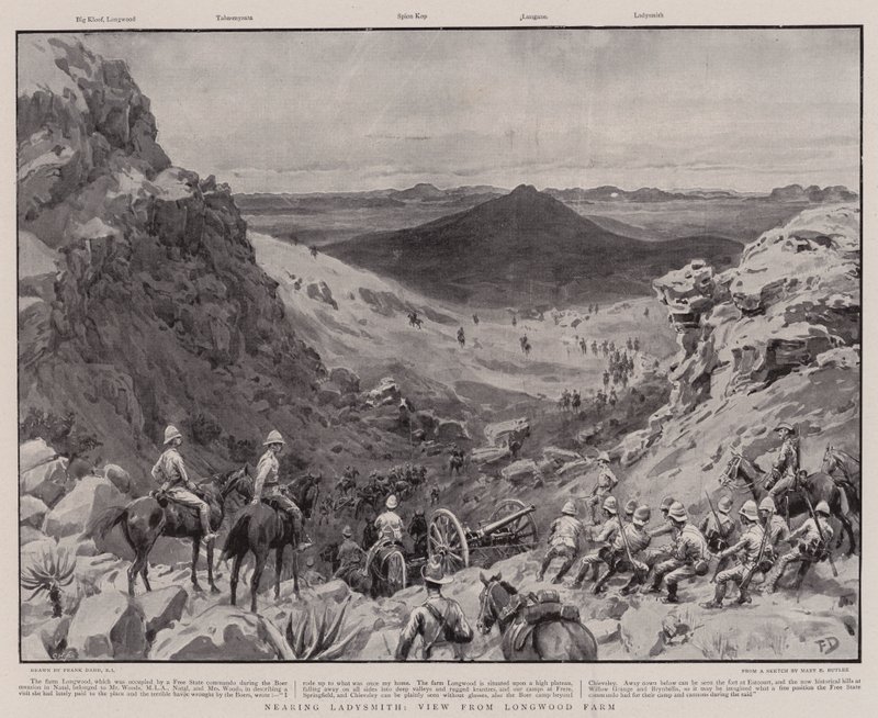 Lähellä Ladysmithia, näkymä Longwood Farmilta tekijältä Frank Dadd