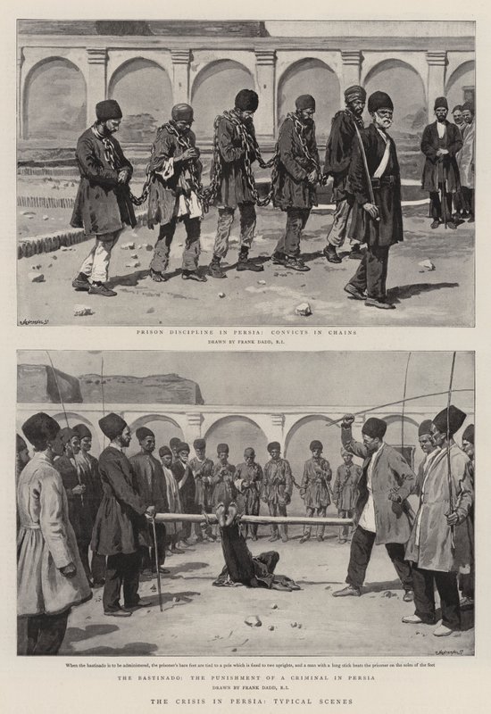 Persian kriisi, tyypillisiä kohtauksia tekijältä Frank Dadd