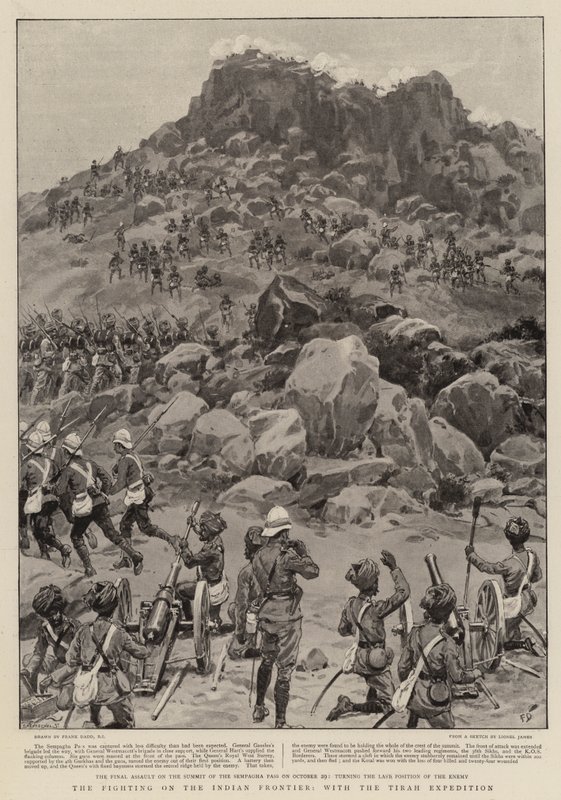 Taistelut Intian rajalla Tirah-retkikunnan kanssa tekijältä Frank Dadd