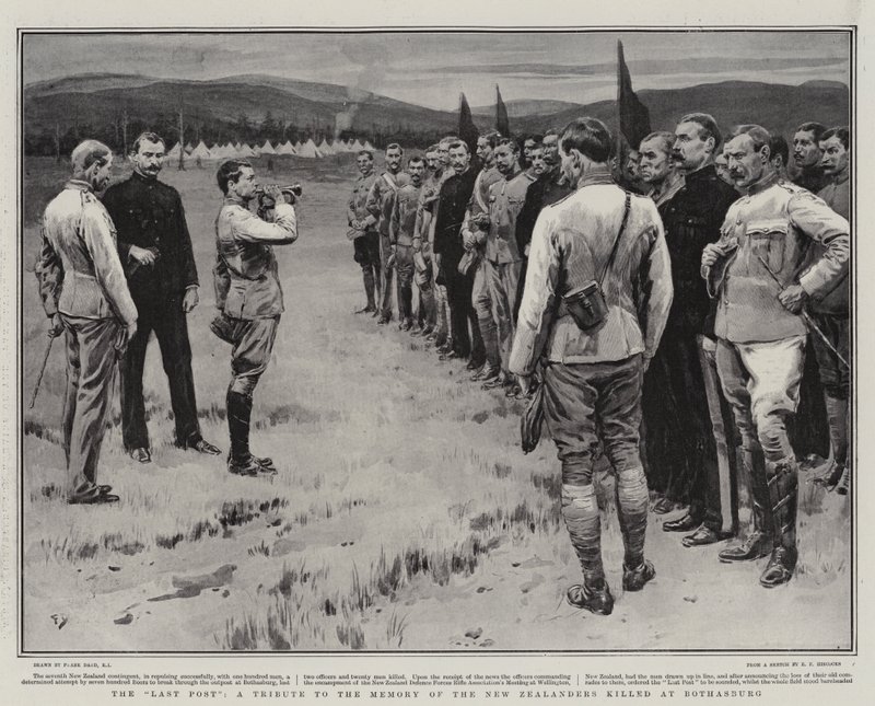 The Last Post, kunnianosoitus Bothasburgissa kuolleiden uusiseelantilaisten muistolle tekijältä Frank Dadd