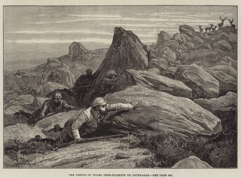 Walesin prinssi Deer-Stalking on Lochnagar tekijältä Frank Dadd