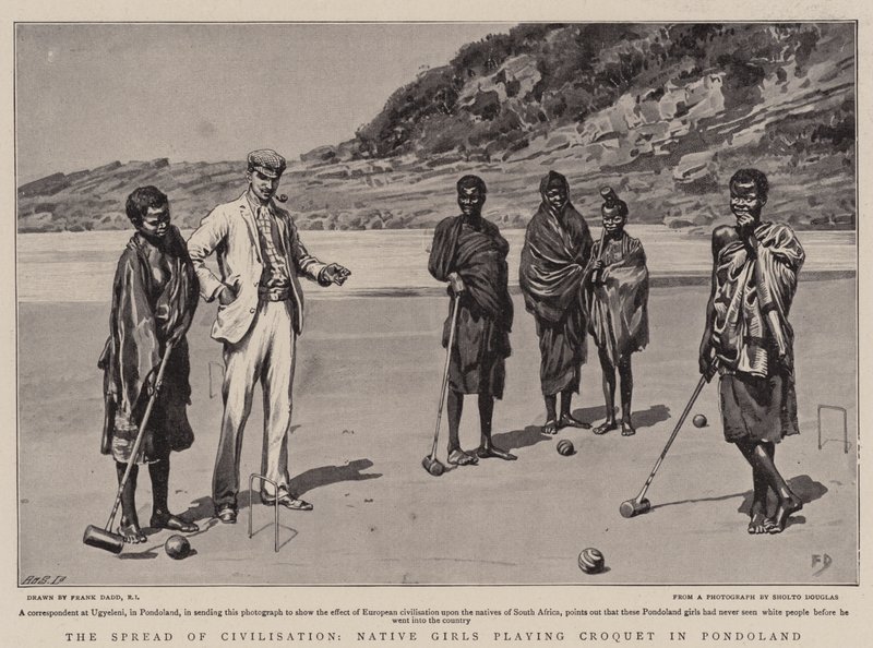 The Spread of Civilisation, Native Girls pelaa krokettia Pondolandissa tekijältä Frank Dadd