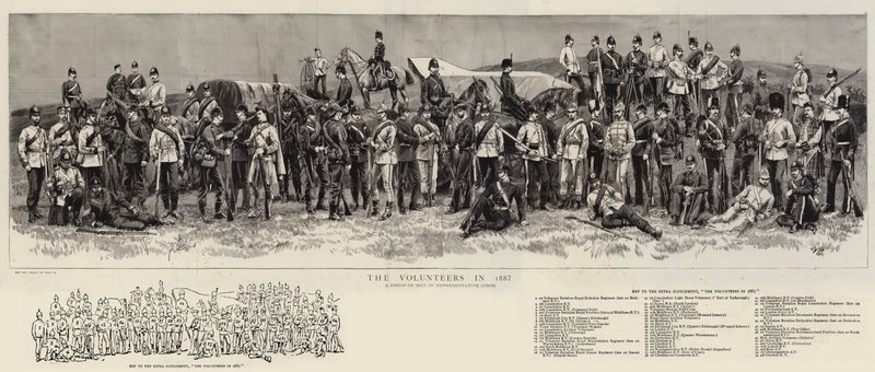 Vapaaehtoiset vuonna 1887 tekijältä Frank Dadd