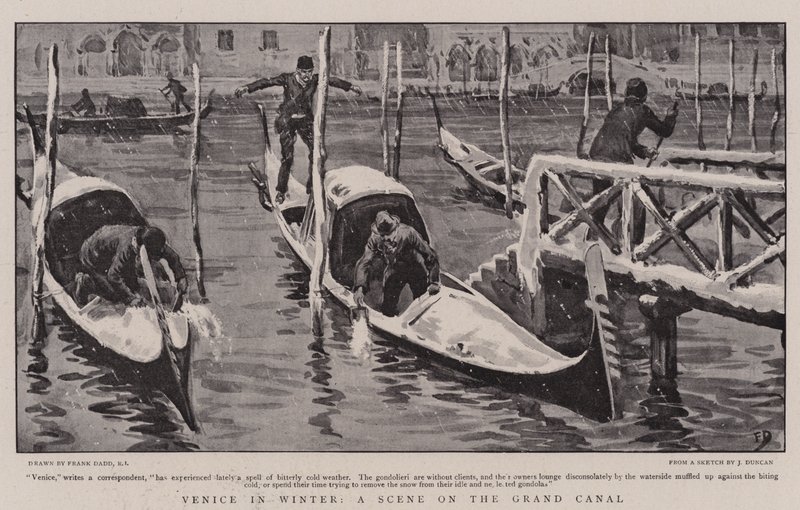 Venetsia talvella, kohtaus Grand Canalilla tekijältä Frank Dadd