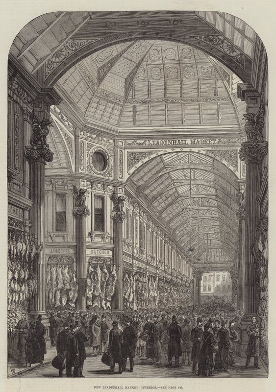 Uusi Leadenhall Market, sisustus tekijältä Frank Watkins