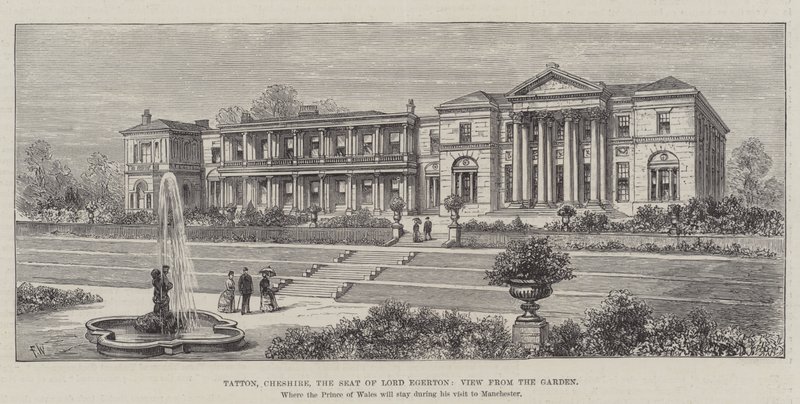Tatton, Cheshire, Lord Egertonin istuin, Näkymä puutarhasta tekijältä Frank Watkins